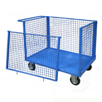 Pianale a 4 sponde con sponda sfilabile