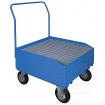 Vasca raccolta liquidi inforcabile lt.224 con ruote e manico