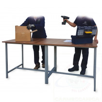 Tavolo preparazione con Piano in legno liscio