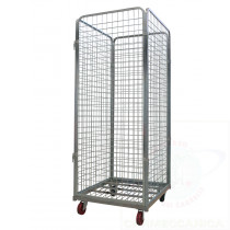 Roll container per lavanderia a 4 pareti maglia stretta