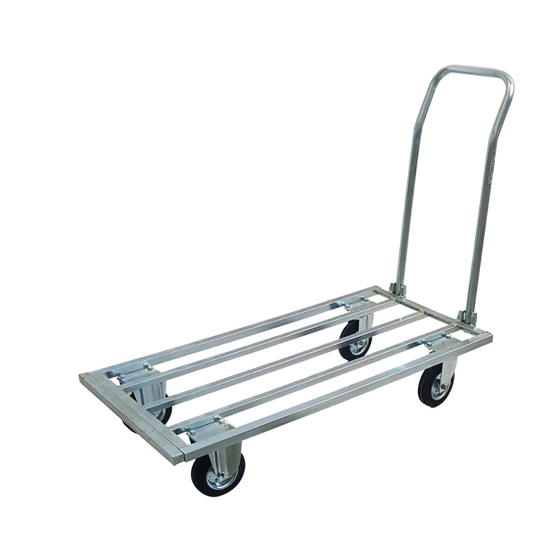 Pianale allungabile zincato con manico pieghevole maxi 