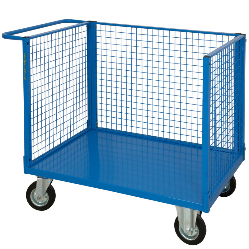 Pianale con tre sponde in rete 