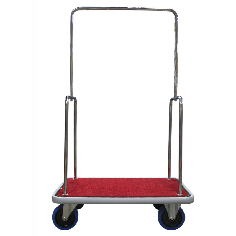 Carrello portabagagli in acciaio cromato 