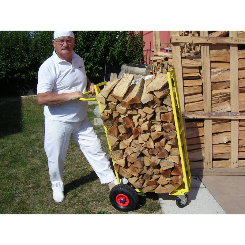Carrello contenitore per trasporto ceppi di legna carmeccanica
