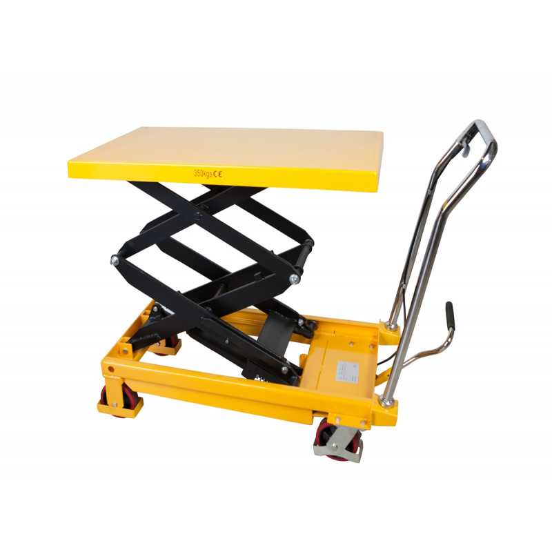 Piattaforma carrellata grande alzata 300 Kg con rulliera a rulli folli