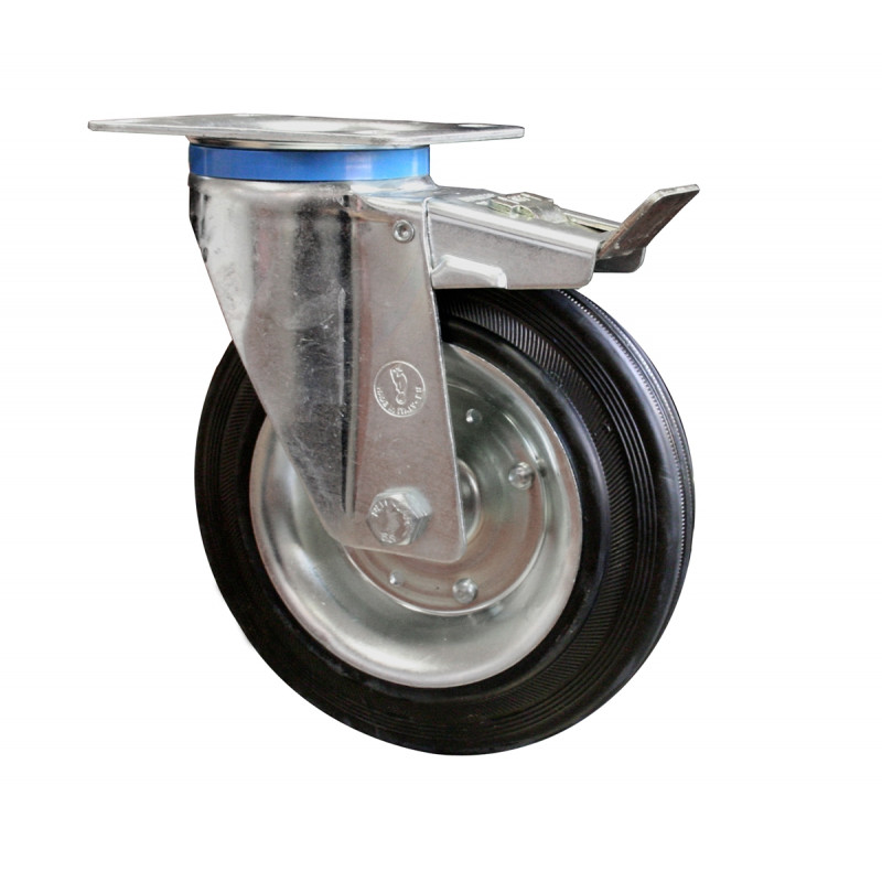 Ruota Ø 100x30 - Supporto Rotante con Freno