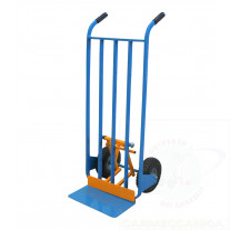 Easily unloaded hand truck for bulky loads and PU puncture-proof wheels