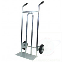Zinc plated hand truck with wide noseplate