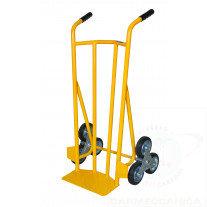 Stairclimbing hand truck curved back frame