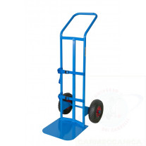 Cylinder truck for oxygen therapy with pneumatic wheels