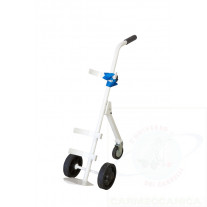 Cylinder truck for hospital environment lt.5/7 with folding rear support