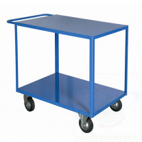 Stock cart 2 high capacity shelves, plate thickness 20/10   