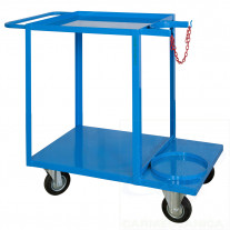 Welding cart with single steel clynder ring