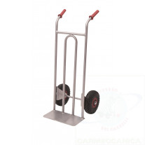 INOX AISI 304 stainless steel hand truck "FM" puncture proof casters