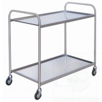 2 trays stock cart solid rubber wheels 