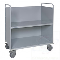 Book storage cart, 2 shelves