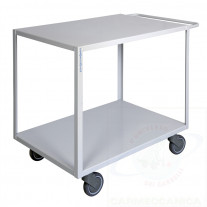 Office trolley 2 shelves noise absorbing casters