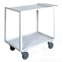 Office trolley 2 trays noise absorbing casters