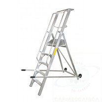 Lock and roll ladder "GAMMA" 5 steps with working platform