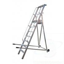 Lock and roll ladder "GAMMA" 7 steps with working platform