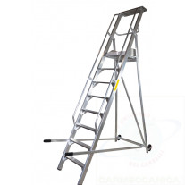 Lock and roll ladder "GAMMA" 8 steps with working platform