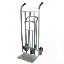 3 positions zinc plated hand truck with folding rear support