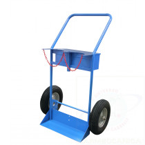 Portabombole biposto con cassetta e ruote pneumatiche