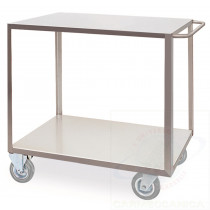 Portatutto Medio a 2 Piani in Acciaio Inox
