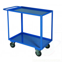 Portatutto Medio a 2 Piani con bordo di contenimento con ruote girevoli