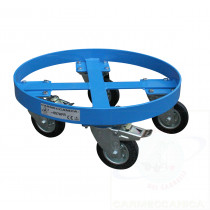 Base carrellata con freni per fusti Ø 400