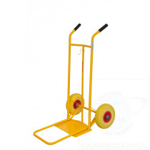 Sack truck entry with folding front platform and PU puncture-proof wheels