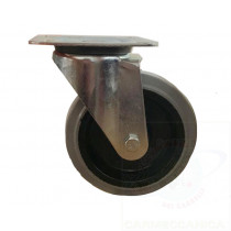 ruota 200 supporto girevole gomma elastica grigia