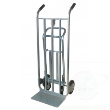 3 positions zinc plated hand truck with folding rear support