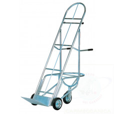 High back reclined hand truck for fruit and vegetable crates with adjustable height