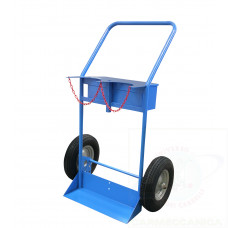 Portabombole biposto con cassetta e ruote pneumatiche