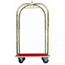 "Luxury" luggage cart in painted brass 