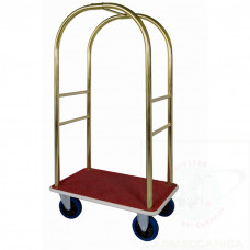 "Golden bow" brass luggage cart 