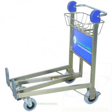 Nestable airport baggage trolley