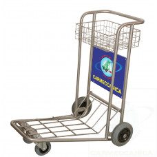 Nestable airport baggage trolley stainless steel AISI 304