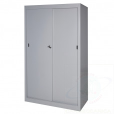 Cupboard with sliding doors 4 shelves and lock