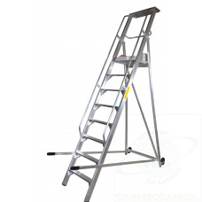 Lock and roll ladder "GAMMA" 9 steps with working platform