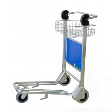 Nestable airport baggage trolley - Zinc Plated