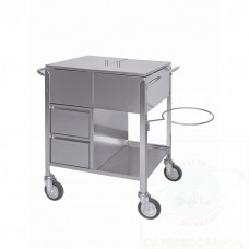 Carrello bende gessate in acciaio INOX 