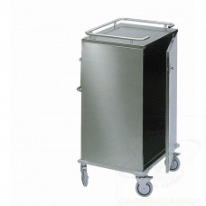 Linen collection and transportation cart in stainless steel AISI 304