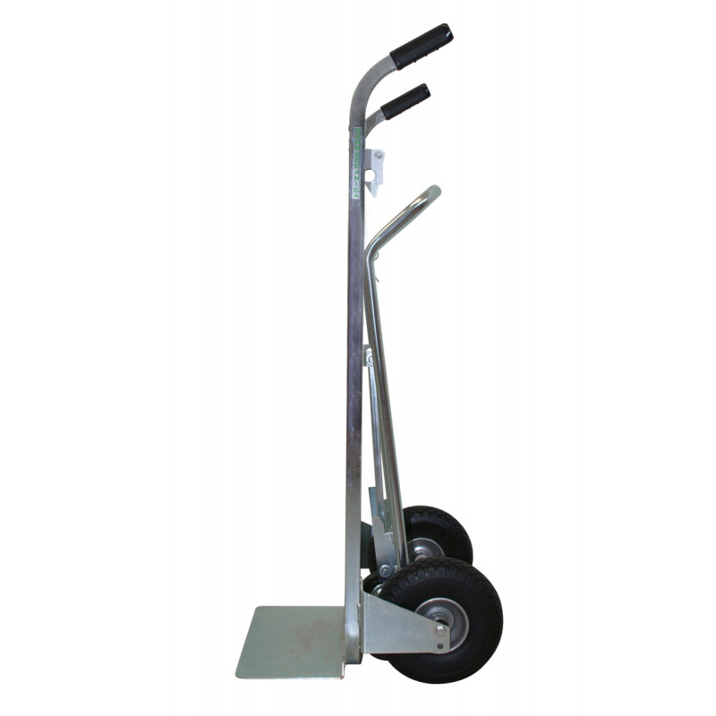 Carrello trasformabile zincato con due ruote antiforatura