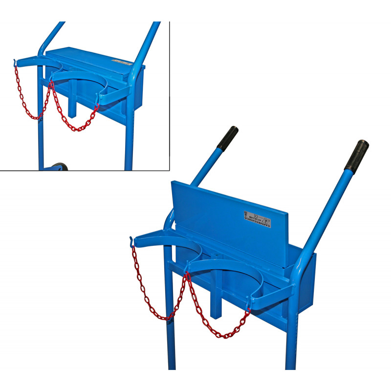 Portabombole biposto con casssetta lt.40/50