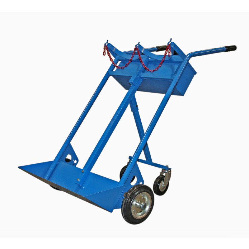 Portabombole biposto con cassetta lt.40/50 trasformabile su 4 ruote