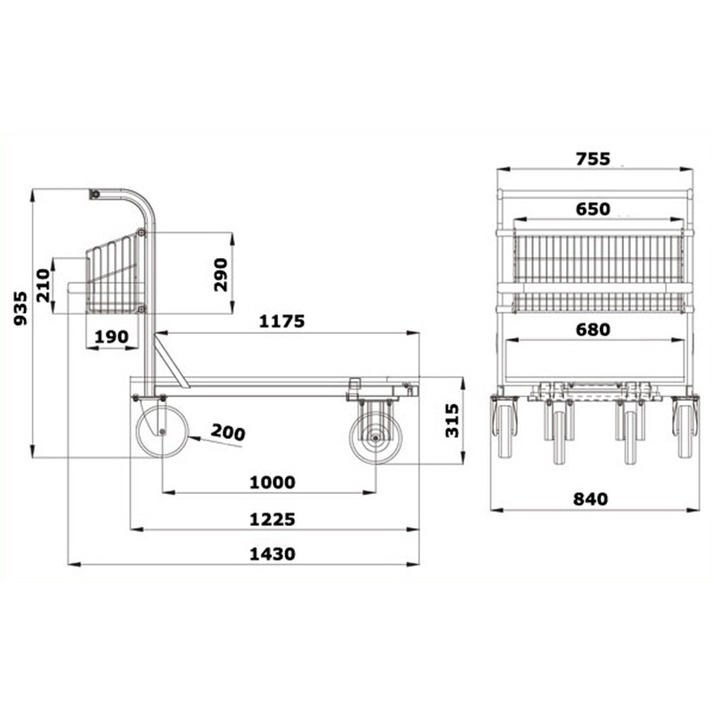 Cash&Carry con piano in rete zincata elettrosaldata