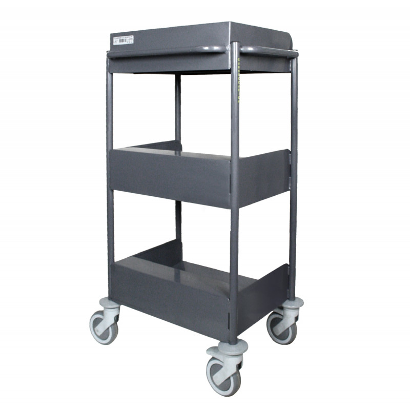 Carrello biblioteca con ripiani sagomati con pannelli antirombo 