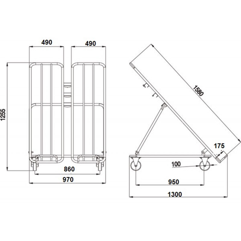 Espositore ortofrutta TWIN verniciato